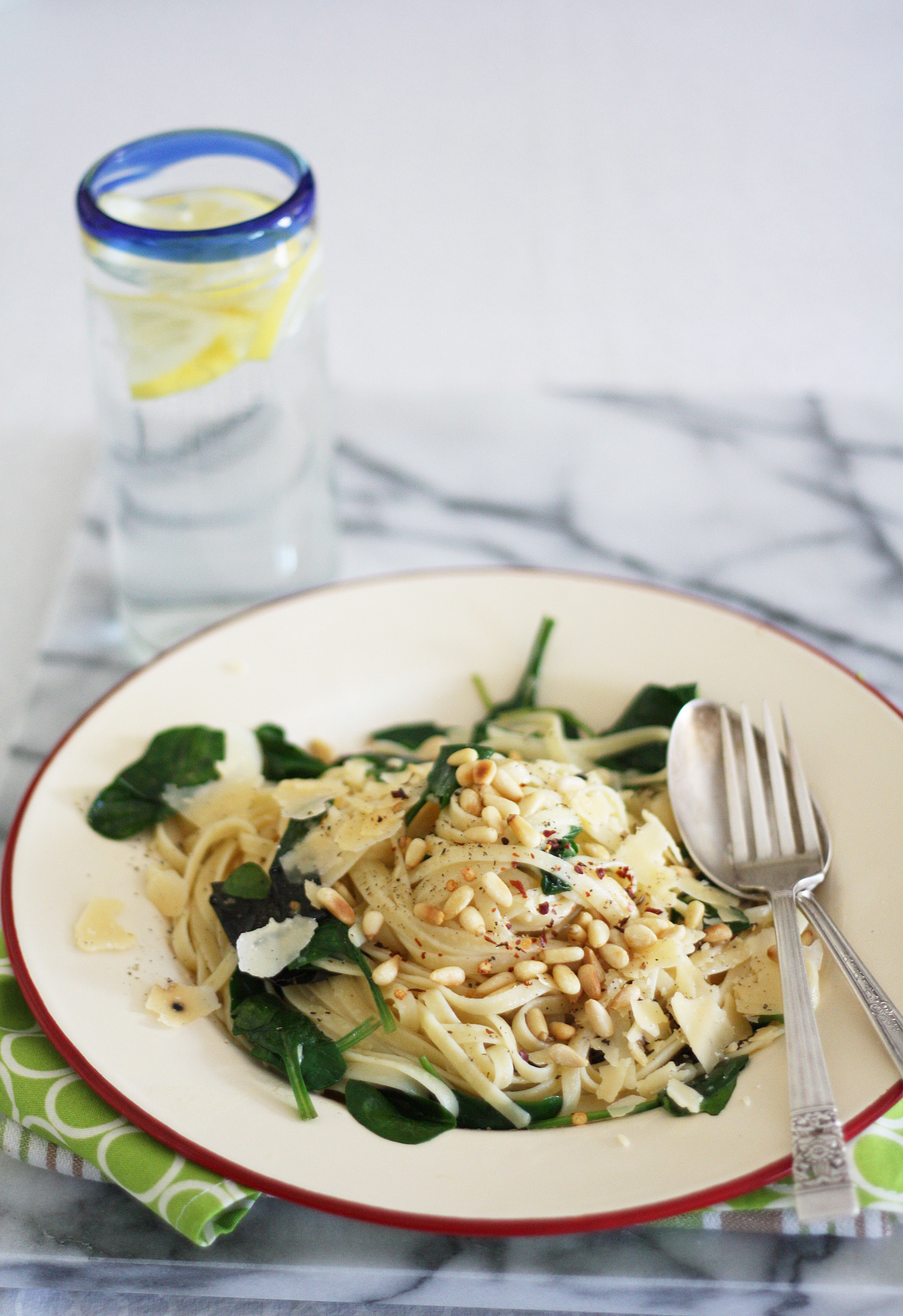 linguine with garlic and chilli