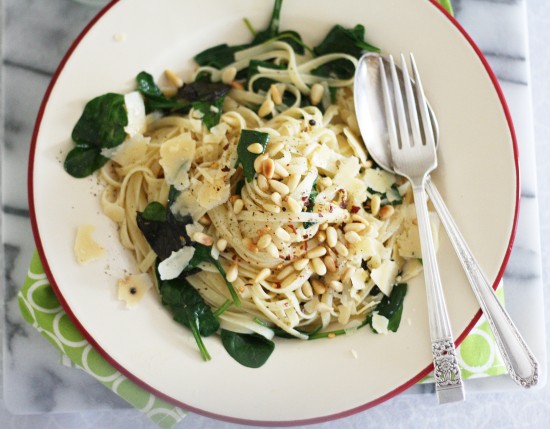 linguine with garlic and chilli