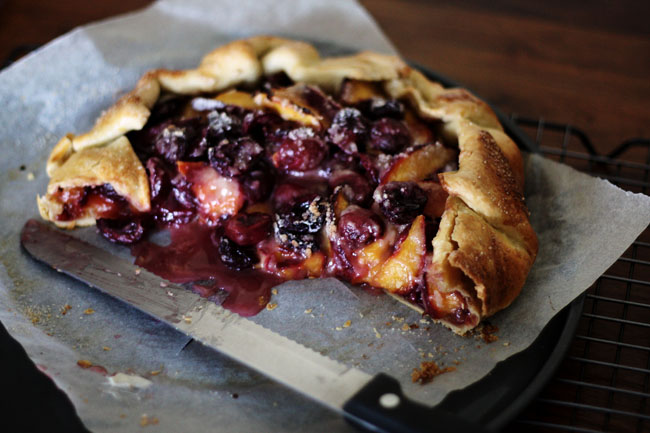 cherry peach galette