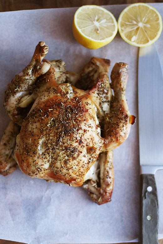 Dutch oven roast chicken