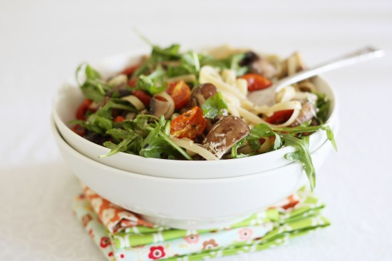 tomato mushroom linguine