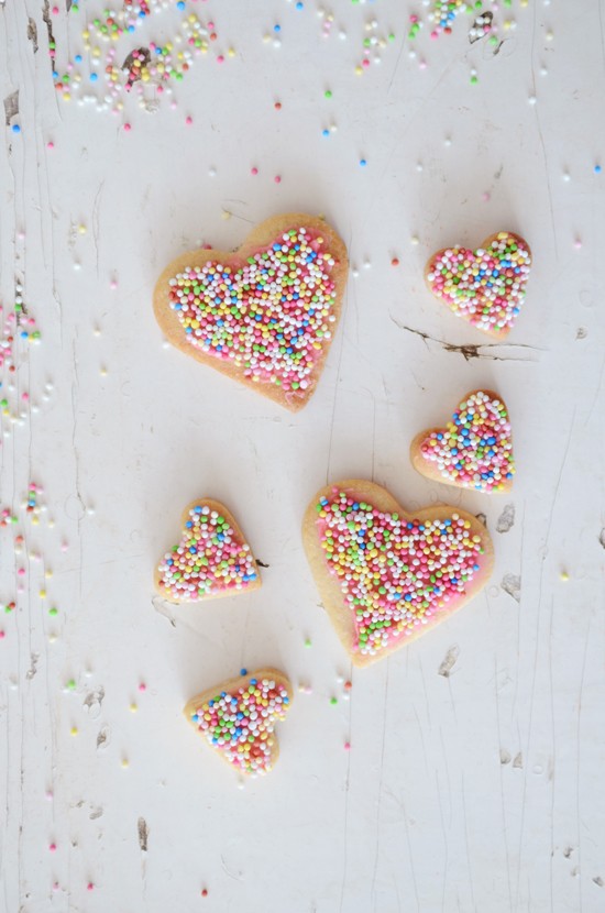 pink heart cookies