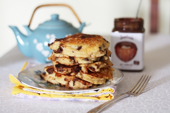 chocolate hazelnut pancakes
