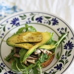 sardines, avo, rocket sandwich