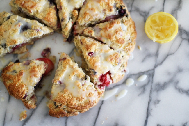 lemon berry scones