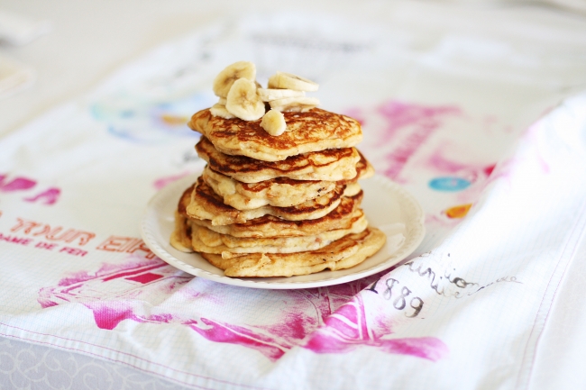 banana pb pancakes