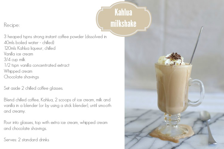 kahlua milkshake recipe