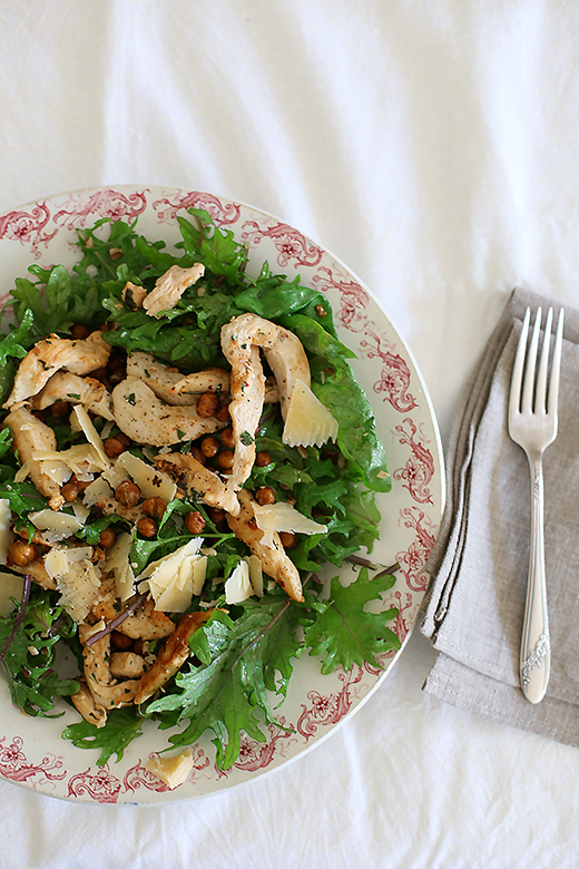 Spicy chickpea, chicken & baby kale salad a splash of vanilla
