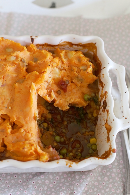 Sweet potato lentil cottage pie l a splash of vanilla