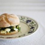 Healthy egg salad sandwich