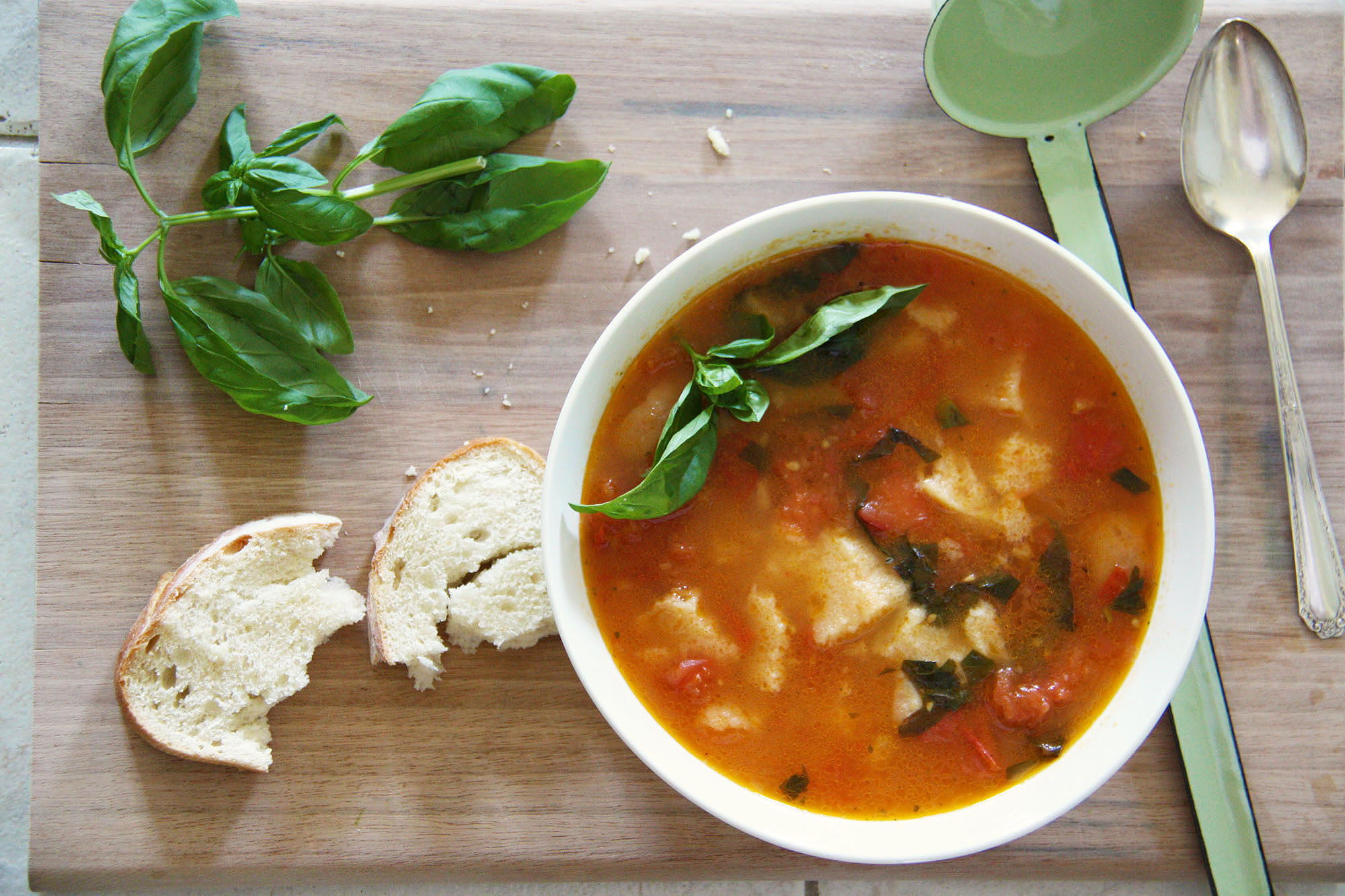 Tuscan Tomato Bread Soup a splash of vanilla
