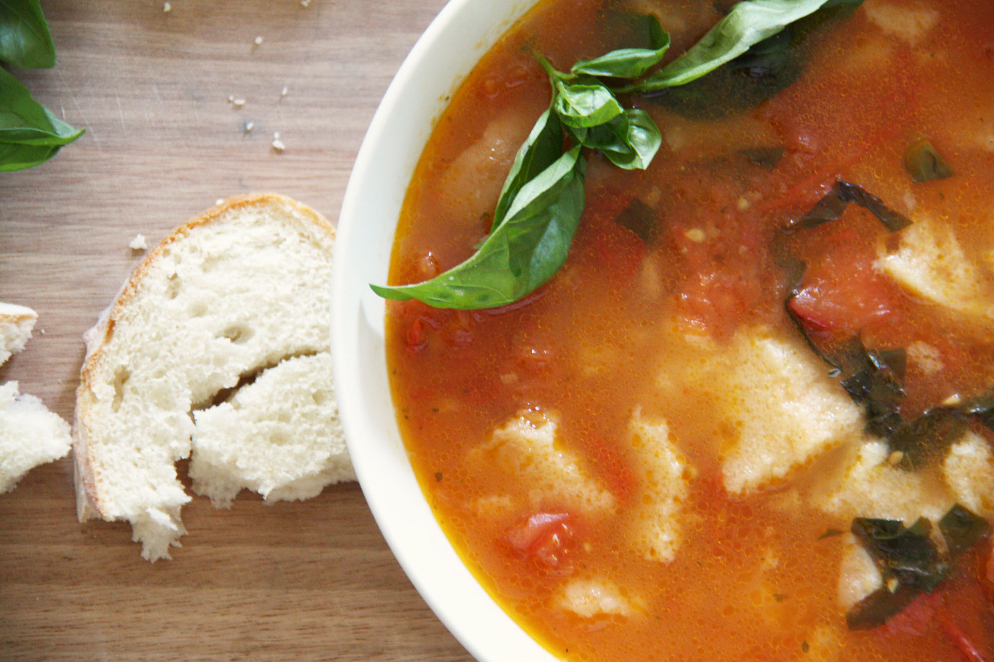 Tuscan Tomato Bread Soup a splash of vanilla