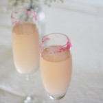 Pink champagne cocktails