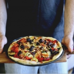 Roast summer vegetable pizza