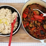 Ratatouille with white bean mash