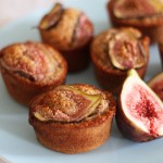 Fig, walnut and spice friands with vanilla bean custard