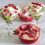 Autumn Eton mess with pomegranate and kiwi fruit