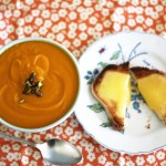Pumpkin carrot soup with coconut milk