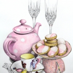 Illustrated beauty and the Art of Afternoon Tea