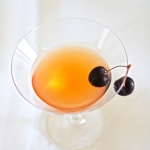 Fruit martini with cherries