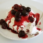 Cherry mascarpone mini pavlovas