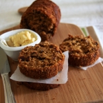 Date and nut roll cake with maple butter