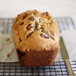 Strawberry walnut loaf cake