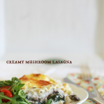 Cheesy mushroom lasagna