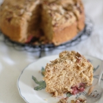 Chai spice strawberry crumb cake