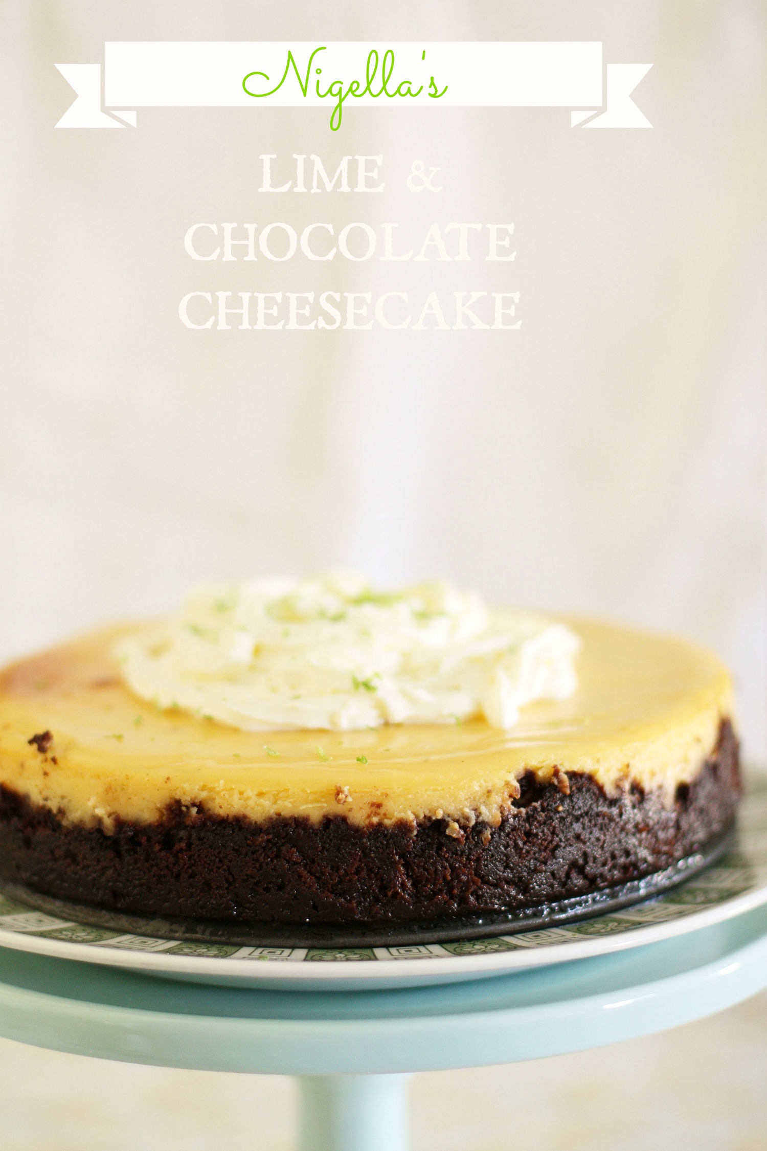 Nigella’s lime chocolate cheesecake a splash of vanilla