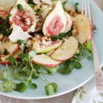 Fig, apple and watercress salad for one