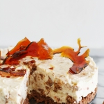 Easter baking: no bake Caramel Tim Tam cheesecake with toffee