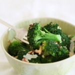 Broccoli with chilli, garlic, lemon & toasted walnuts