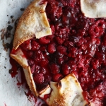 Raspberry rhubarb galette