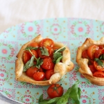 Tomato basil tartlets for two