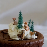 Woodland flourless chocolate cake
