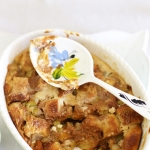 Apple caramel brioche pudding