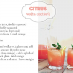 Citrus vodka cocktail