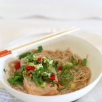 Salmon en Papillote with chilli, ginger & miso soba noodles