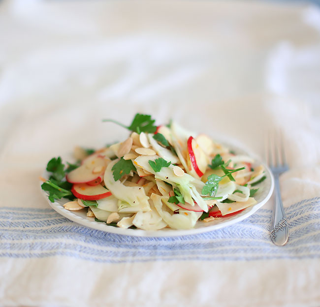 Fennel & apple salad a splash of vanilla