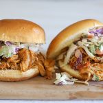 Slow cooker BBQ chilli maple shredded chicken burgers (and a review of the Cuisinart 3 in 1 MSC-600A Multi Cooker)